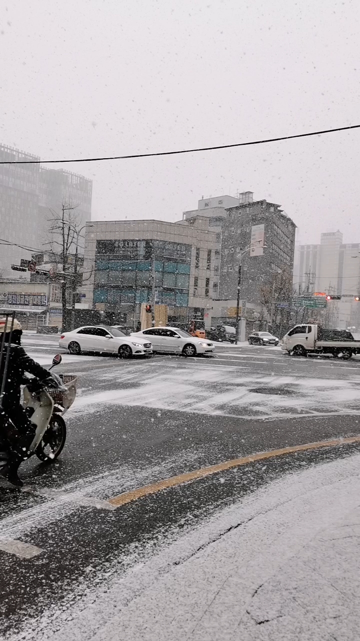 首尔初雪,雪初之日 -- 首尔