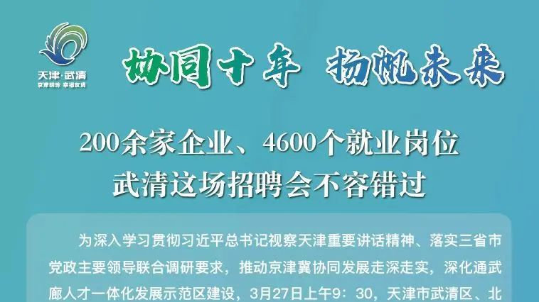 武清区招聘信息最新消息,武清区最新招聘资讯速递