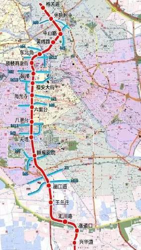 天津地铁11号线最新线路图,天津地铁11号线最新版路线图