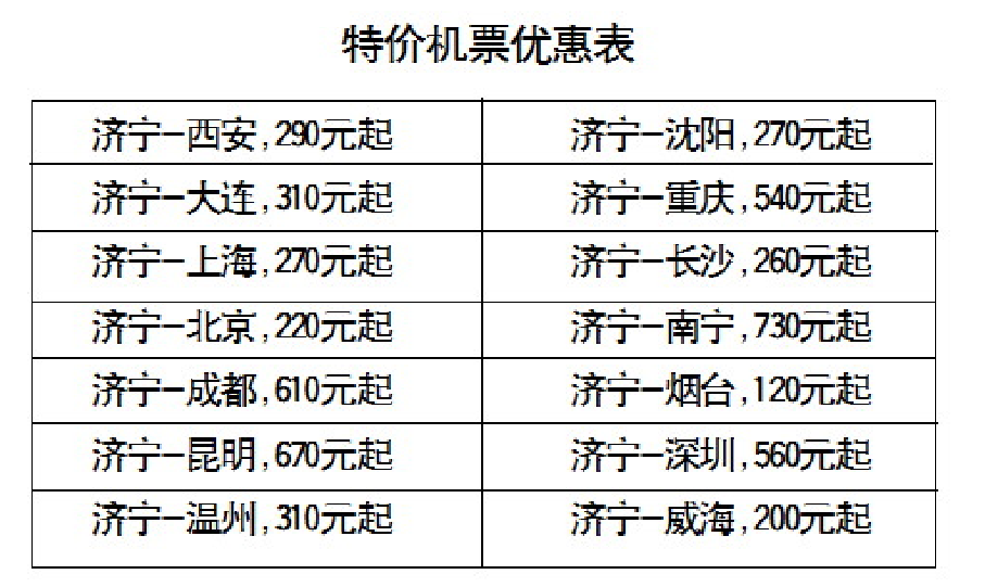 曲阜机场最新航班时刻表,曲阜机场航班时刻表更新